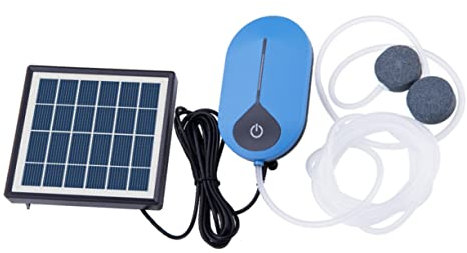 Housoutil Solarbetriebene Mini-Aquarium-luftpumpe Dual-Hole-Oxygen-Aerator Für Fischbecken Und Outdoor-Angeln USB-ladbar Einstellbare Luftausgabe Langlebig Und Leise