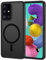 XTCASE Magnetic Case for Samsung Galaxy A51 4G, Compatible with Magsafe, Matt Translucent Mobile Phone Case for Samsung Galaxy A51 4G, Scratch-Resistant PC Back + TPU Bumper - Black