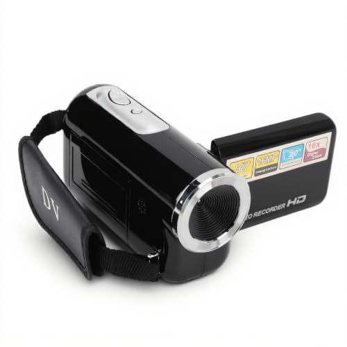 TIKATARER 1080P HD Camcorder for Travel | 16MP Photo, 2.0 LCD Screen, Anti Shake Lightweight Video Recorder for Vlogging & Home Recording