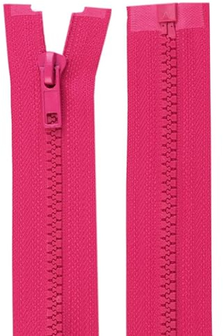cyclingcolors 2x Cerniera Lampo n. 5 70 cm Chiusure Cursore Tirante Zip Poliestere Abbagliamento Arredamento Cucito Giacche, Rosa