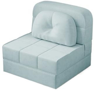 zhongqunli Klappbett, Modernes Klappsofa, umwandelbarer Schlafsessel und Futon-Couch for kleine Räume(Blue,72cm)