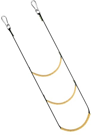 Zahoken 3/5 Marches Échelle Corde, Aide À l'escalade Bateau Échelle De Corde, Échelles De Cordes À Marches Portable, Cordes D'Embarquement pour Kayak, Bateau À Moteur Et Activités Nautiques