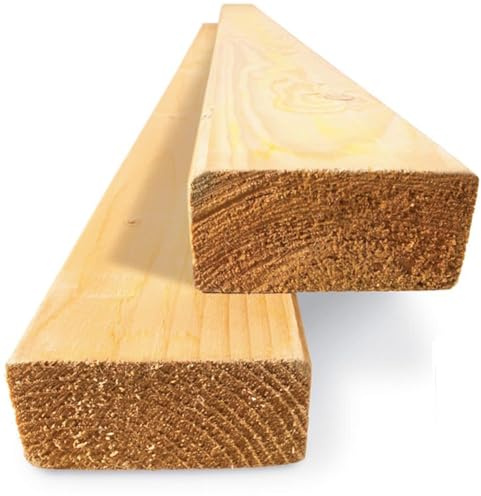 CLS Timber 4 x 2 38mm x 89mm- 1.2m Length - 5 Pack (6 Metres Total) - Planed & Kiln-Dried C16 Graded Softwood - Ideal for Stud Walls, Timber Framing