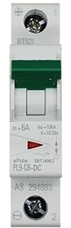 Interruptor automático pequeño de CC PL9-C6-DC, 1 polo, 6 A