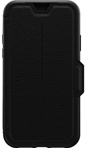 OtterBox Strada Case for iPhone 11, Shockproof, Drop proof, Premium Leather Protective Folio with Two Card Holders, 3x Tested to Military Standard, Black