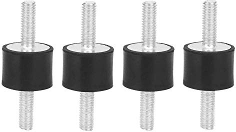 Gummipuffer Silentblock Stoßdämpfer M6x18 VV20x15, 4 Stk. | Reduziert Vibrationen für Maschinenruhe, Zylindrischer Puffer aus Vollgummi