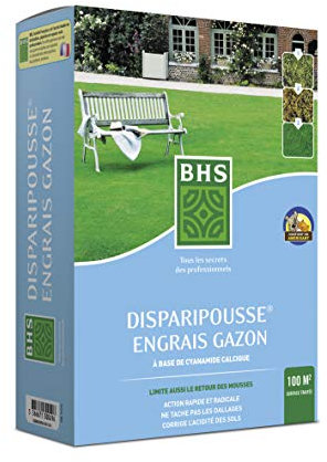 BHS DISPA4 Disparipousse 4kg Engrais Gazon Doté d'une Double Action : Restructure Et Fertilise, Rapide