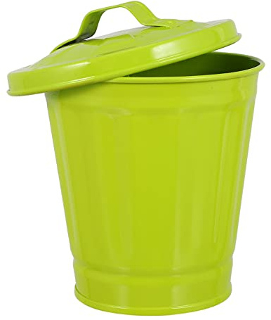 iplusmile Creative Tabletop Trash can with Lid Small Desktop Waste Bin and Pot for Home Office Bedroom Use