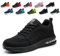 Lightweight Safety Shoes Men Women Steel Toe Trainers Work Shoes Breathable Non Slip Industrial Work Boots Black 8 UK 42 EU 260