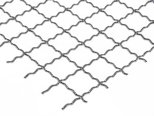 Bestell_dein_lochblech Aluminium 30 x 30 Maschenweite 3mm Drahtstärke Gitter Drahtgitter Wellgitter Zuschnitt nach Maß (1000 mm, 600 mm)