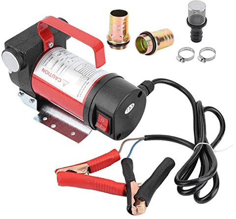 Bomba de combustible eléctrica portátil de 12 V para diésel, queroseno, gasolina, aceite, líquido, bomba de repostaje de 40 l/min con filtro de micromalla