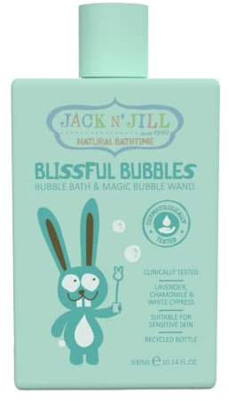 Jack N' Jill Blissful Bubbles, Baño de Burbujas y Varita Mágica de Burbujas, con Lavanda para Calmar, Apto para Pieles Sensibles 300ml