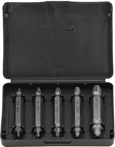 Juego de 5 extractores de tornillos dañados, juego de extractores de tornillos pelados, herramientas de mano para bricolaje, gadgets, regalos para hombres y mujeres, tornillos rotos