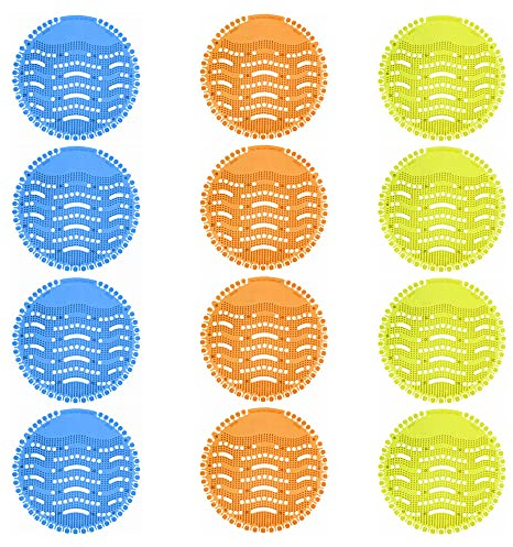 Gobesty Urinal Screens Deodorizer, 12 Packungen Urinal Screen Splash Mats, Urinal Mats Anti-Splash, Urinal Screen Deodorizer Mats, Badezimmer, Schule