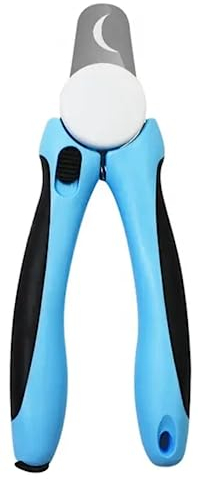 EWANTO 10x Krallenschere für Hunde und Katze aus Edelstahl Krallenzange Krallenpflege Schneider für Haustiere Nagelknipser mit Sicherheitsschutz Blau