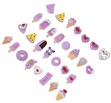Toyvian 2sets Telefon Fall Nette Telefon Fall Harz Simulation Lebensmittel Schmuck Spielzeug 30 Stücke * 2