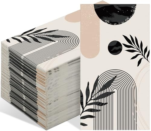 Tinlade 100 Pcs Disposable Napkins Paper Guest Towels for Bathroom, Boho2