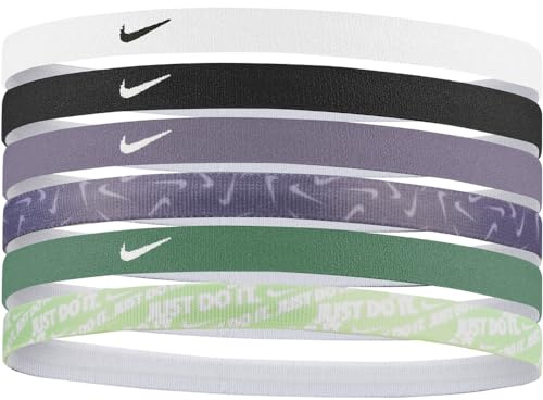 NIKE Swoosh Sport Printed Headbands 6PK 2.0 White Black Daybreak