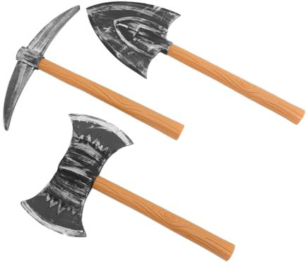 QUMIIRITY 3stücke Teiliges Zwerg Kostümset Schaumstoff Spitzhacke Axt Schaufel Requisiten Langlebig Sicher Für Karneval Cosplay Bühnenauftritte Party Zubehör