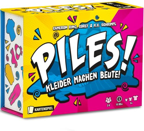 Game Factory 646073 Piles, snabbt kortspel för 2 till 8 personer, snabbt samlarspel, reaktionsspel för vuxna och barn från 8 år, tysk utgåva