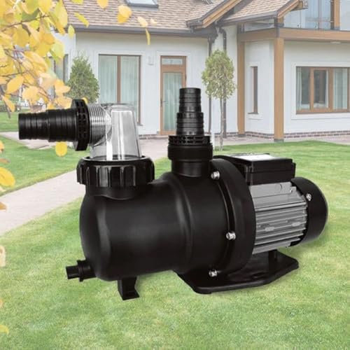 SPS100 Pool Pump with Timer Function, Swimming Pool Filter Pump, 9.5m³/h Circulation Pump for in/Above Ground Water Circulation