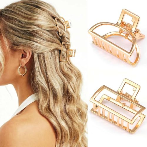 Reaky Metall-Haarklammern, goldene Haarklammern, Mini-Haarspange, Haarschmuck für Damen (Gold)