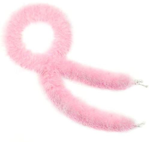 NUOGUAYI Marabu Federboa, 2m Boa zum Basteln, Flauschige Federschal, Einfarbig Federboa, für Bastelarbeiten, Hochzeit, Party, Halloween, Kostüm, Weihnachtsbaum, Dekoration (Rosa)