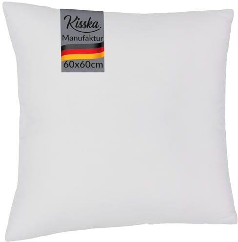 ANRO Kissenfüllung Füllkissen Innenkissen Polyester mit Reißverschluss für Füllung waschbar als Sofakissen Zierkissen Dekokissen Kopfkissen 60x60cm
