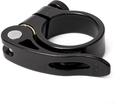 Collier de serrage rapide pour tige de selle de vélo 31 8/34 9 mm en alliage 6061 pour VTT et vélo de route (34,9 mm noir)