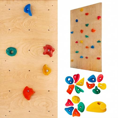 Create for you® - Kletterwand + Klettergriffe - Klettergerüst Indoor - Spielgeräte - Klettern mit Klettersteine