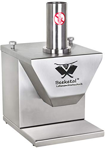 Beeketal 'CSB-3E' Profi Gastro Currywurst Schneider elektrisch mit Schnittstärkeneinstellung von 5-30 mm, Wurstschneider Gehäuse und Messer aus Edelstahl, 135 Watt Motor (wartungsfrei)