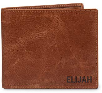 your surprise Portmonee Herren personalisiert – Portemonnaie mit Gravur aus Büffelleder, personalisierte Geldbörse für Männer als stilvolles (Leder Portemonnaie Herren)