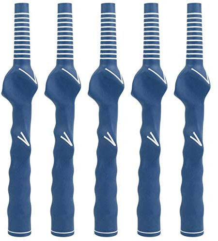 BORDSTRACT Impugnatura per Golf, 5 Pezzi Impugnatura per Mazza da Golf Impugnatura per Mazza da Golf Impugnatura in Gomma per Principianti Accessori per la correzione dell'allenamento(12,5 mm Blu)