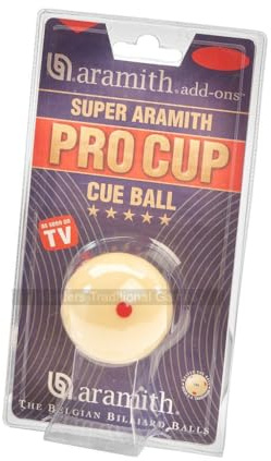 Aramith 1 and 7/8 inch (47.5mm) Pro Cup Cue Ball
