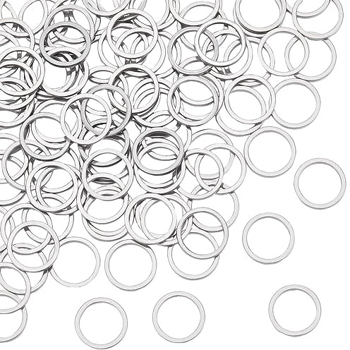 UNICRAFTALE 100 Stk 10mm Durchmesser 304 Edelstahl Verbindungsringe O Muster Runder Ring Kreisrahmen Verbindungsring Schmuck Verbindungsring Für Die Herstellung von Armbändern Halsketten Und Schmuck