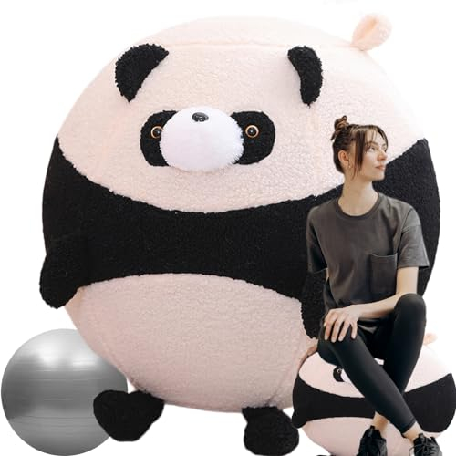 Gymnastikball Sitzball Büro: Ergonomisch Sitzball - Werten Sie Ihren Raum mit dem ultimativen Gymnastikball-Stuhl-Set für Büro, Zuhause, Yoga, Pilates und Schwangerschaft auf (Color : Panda, Size :