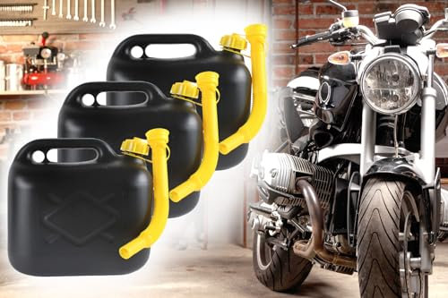 Kraftstoffkanister Schwarz 5 Liter Benzinkanister Reservekanister Tankkanister Dieselkanister PKW, Auto, Motorrad, Boot, Menge:3