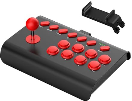 Arcade Fight Stick - Arcade Fight Stick Joystick, Arcade Fight Stick | Joystick da combattimento arcade con funzioni macro turbo, joystick arcade nostalgico per PC e console di gioco retrò