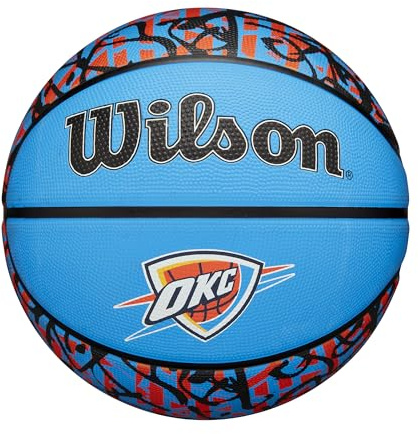 Wilson NBA Team Graffiti Basketball – Oklahoma City Thunder, Größe 17,8–74,9 cm