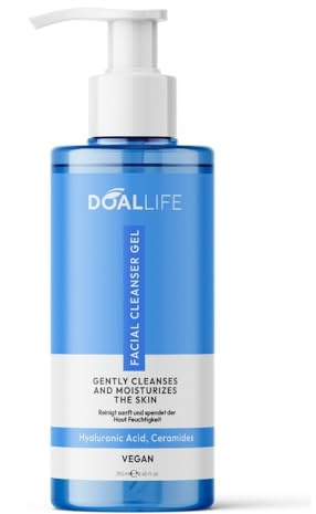 Doallife Gesichtsreinigungsgel - Feuchtigkeitsspendend & Aufhellend | Entfernt abgestorbene Hautzellen, schützt pH-Balance | Natürliche Abwehrkraft Stärkend | Für Gesunde & Junge Haut - 250ml (1)