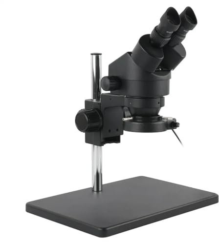 Mikroskop 7X - 45X Kontinuierlicher Zoom Industrielles LAB-Stereomikroskop Binokularmikroskop mit LED-Okular WF10X for Löten von Telefon-Leiterplatten(A)