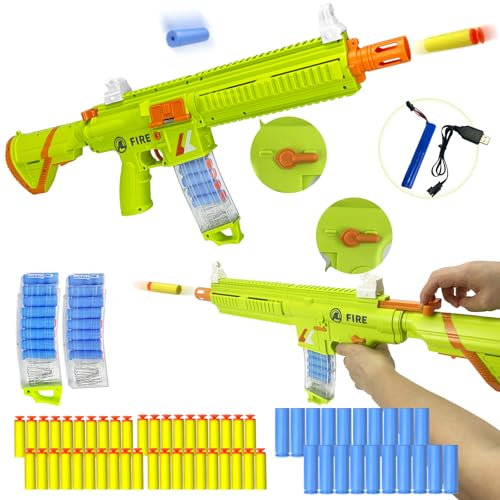 UNIKONIO Elektrische Schaumstoff-Blaster-Spielzeugpistole, Automatisches M416-Blaster-Pistolenmagazin, 2 Modi, automatischer und manueller Patronenauswurf, Spielzeug-Drats-Pistole – 015