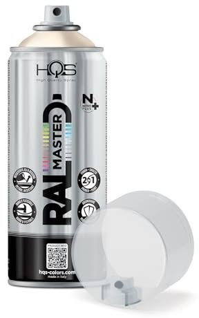 HQS RAL MASTER Bomboletta di Vernice Spray 400ml Nitro Colori Ral (1, Ral 1013 Bianco Perla Lucido)