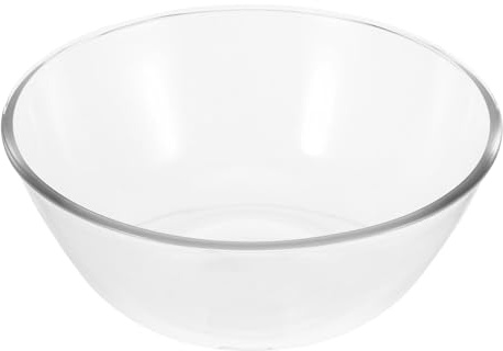 MUCKLILY Glass Mixing Bowl and Multi-Purpose Salad Bowl 4700ml Heavy-Duty Decorative Glass Container for Cooking Prep, Soup, and Food Storage in Kitchen Use