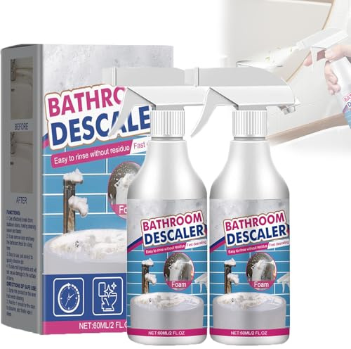 Bathroom Descaler Foam Spray, 2025 New Bathroom Descaler Cleaner, Stubborn Stains Cleaners, All Purpose Foam Cleaner Spray, For BATHROOM, Bathtubs, Toilets, Sinks, Shower (2)
