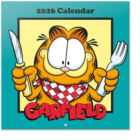 Grupo Erik Calendario 2026 pared Garfield - Almanaque pared 2026 : Planificador mensual Con espacio para Anotar, Ilustraciones y Fácil de colgar (30x30cm)