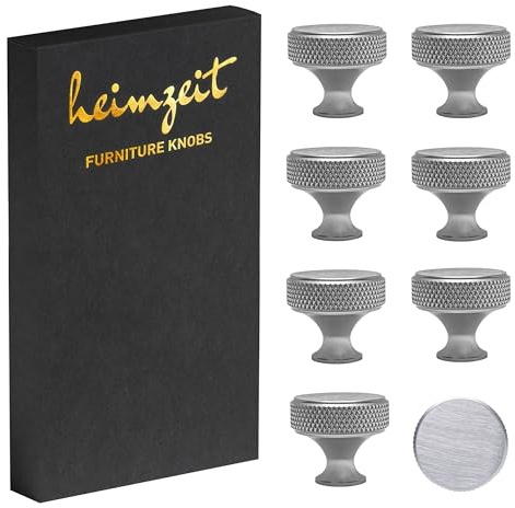 heimzeit Möbelknoppar Element 8 Stycken av Högkvalitativ Aluminium Grå