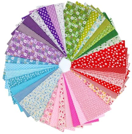 100 tessuti di cotone, 15 x 15 cm, per trapuntatura e fai da te