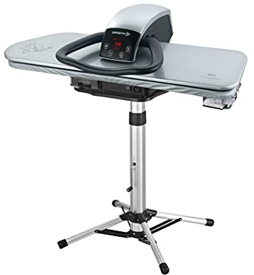 Pressa da Stiro Professionale 101HD ad Alta Resistenza 101cm con Supporto/Piedistallo - Argento (+ Filtro Anti-Incrostazioni GRATUITO per Acqua, Copertura di Ricambio e Schiuma Sottosmaltata)