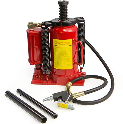 Stark USA 44,000 LBS Low Profile Air Hydraulic Manual Bottle Jack Hoist, 20-Tons Heavy Duty Air Bottle Auto Truck Manual